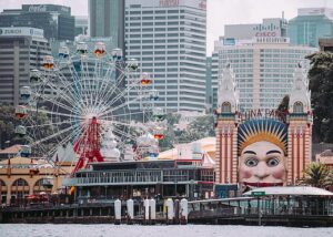 Luna Park Sydney with its' ferris wheel